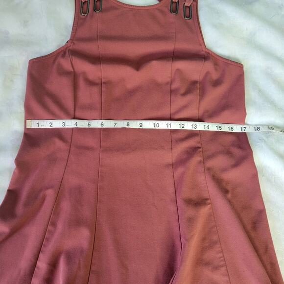 Free People Baby Love Rust Red Trapeze Open Back Minidress sz S - Picture 7 of 8